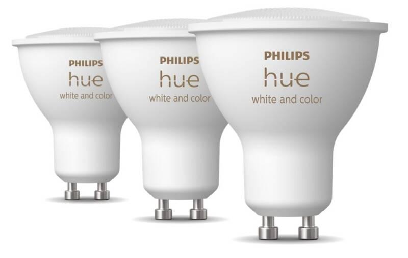 Žárovka LED Philips Hue Bluetooth, 4,3W, GU10, White and Color Ambiance, 3ks