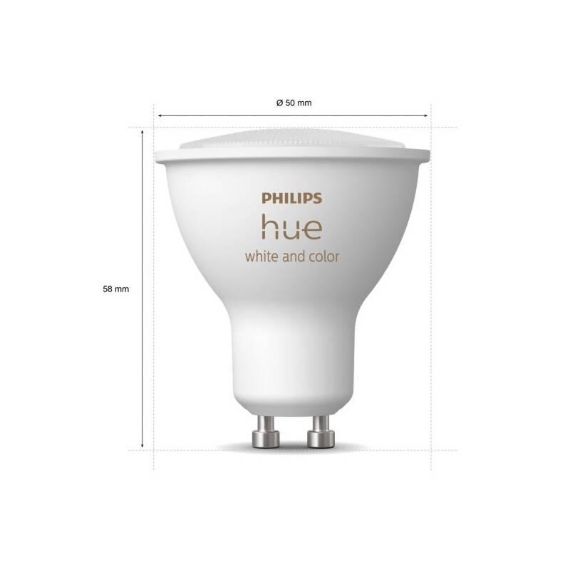 Žárovka LED Philips Hue Bluetooth, 4,3W, GU10, White and Color Ambiance, 3ks, Žárovka, LED, Philips, Hue, Bluetooth, 4,3W, GU10, White, Color, Ambiance, 3ks