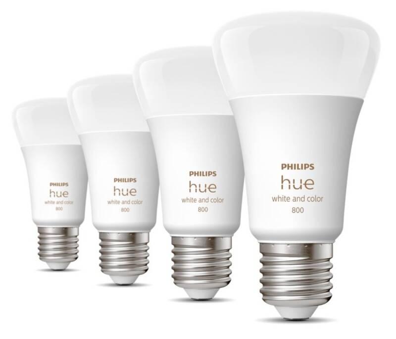 Žárovka LED Philips Hue Bluetooth, 6,5W, E27, White and Color Ambiance, 4ks
