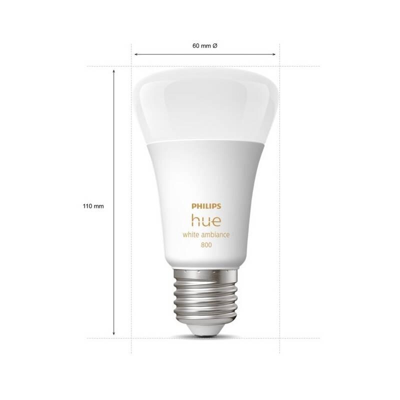 Žárovka LED Philips Hue Bluetooth, 6W, E27, White Ambiance, 4ks