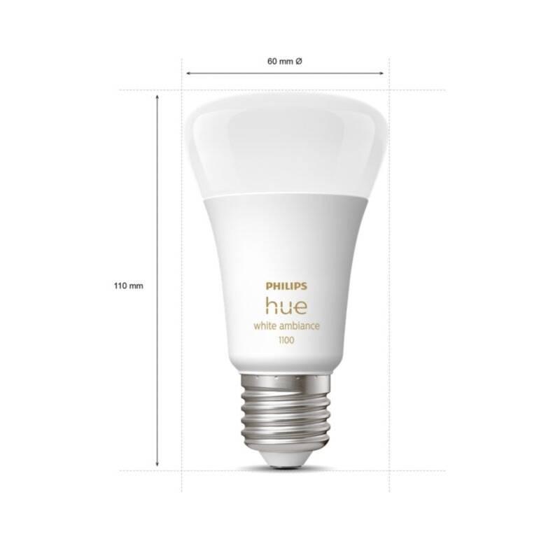 Žárovka LED Philips Hue Bluetooth, 8W, E27, White Ambiance, 2ks