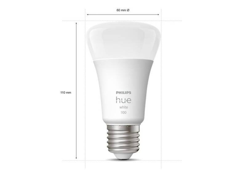 Žárovka LED Philips Hue Bluetooth, 9,5W, E27, White, 2ks