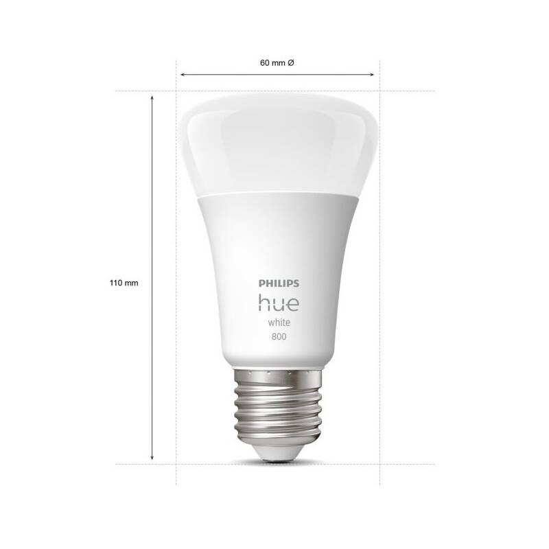 Žárovka LED Philips Hue Bluetooth, 9W, E27, White, 4ks