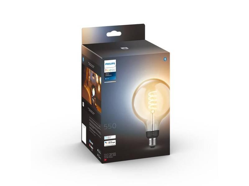 Žárovka LED Philips Hue Bluetooth, filament G125, 7W, E27, White Ambiance