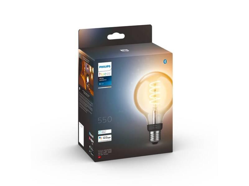 Žárovka LED Philips Hue Bluetooth, filament G93, 7W, E27, White Ambiance