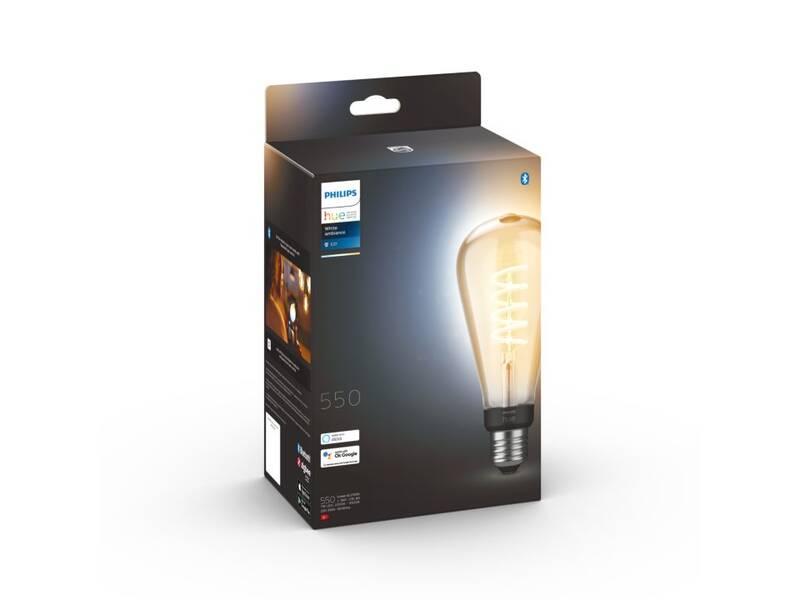 Žárovka LED Philips Hue Bluetooth, filament ST72, 7W, E27, White Ambiance