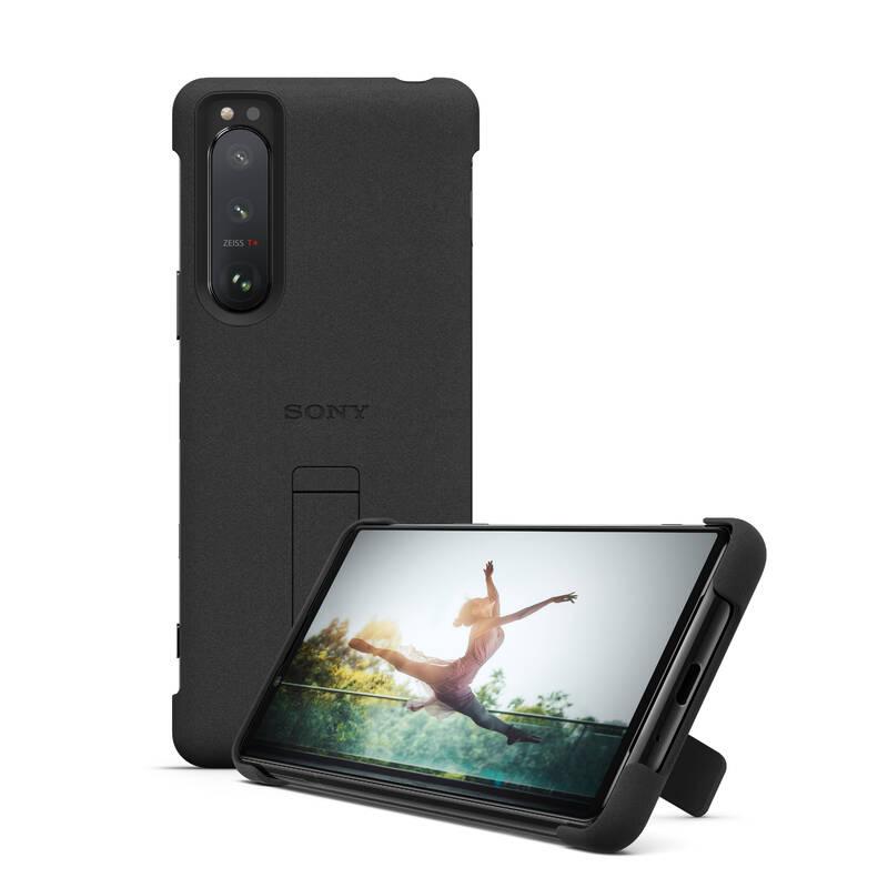 Kryt na mobil Sony Xperia 5 III Stand Cover černý