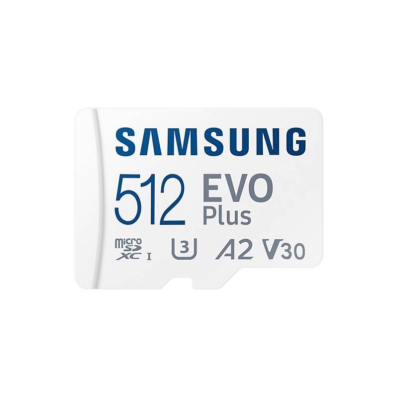 Paměťová karta Samsung Micro SDXC EVO 512GB UHS-I U3 SD adaptér, Paměťová, karta, Samsung, Micro, SDXC, EVO, 512GB, UHS-I, U3, SD, adaptér