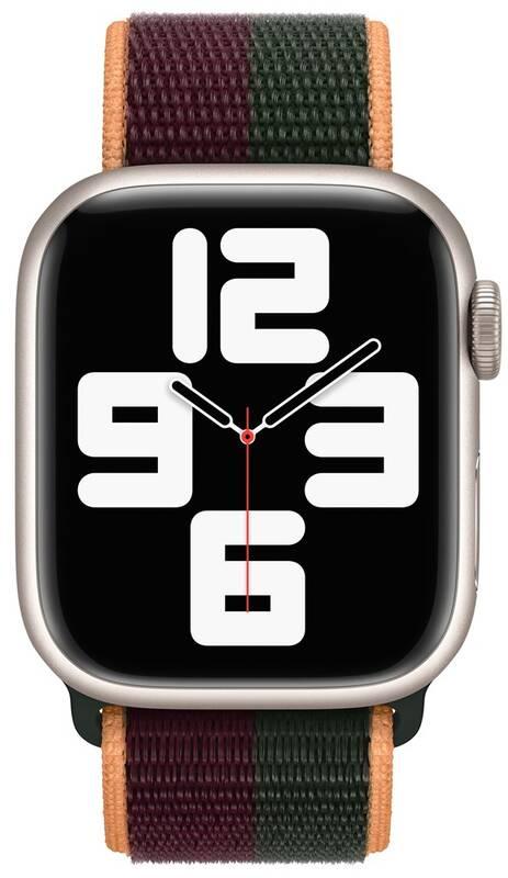 Řemínek Apple 41mm tmavě višňový piniově zelený provlékací sportovní řemínek, Řemínek, Apple, 41mm, tmavě, višňový, piniově, zelený, provlékací, sportovní, řemínek