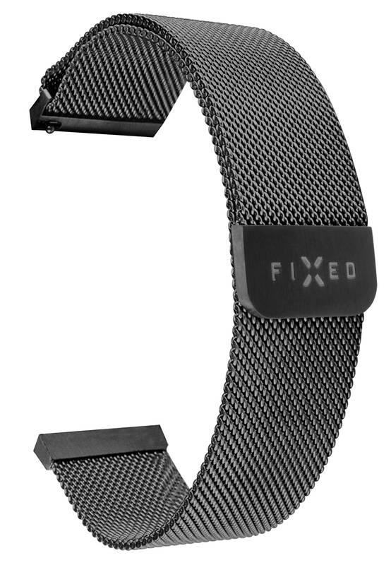 Řemínek FIXED Mesh Strap s šířkou 20mm na smartwatch černý, Řemínek, FIXED, Mesh, Strap, s, šířkou, 20mm, na, smartwatch, černý