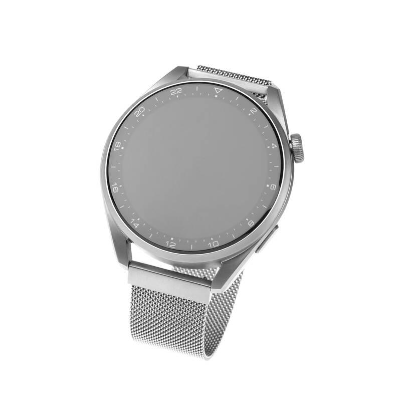 Řemínek FIXED Mesh Strap s šířkou 20mm na smartwatch stříbrný, Řemínek, FIXED, Mesh, Strap, s, šířkou, 20mm, na, smartwatch, stříbrný