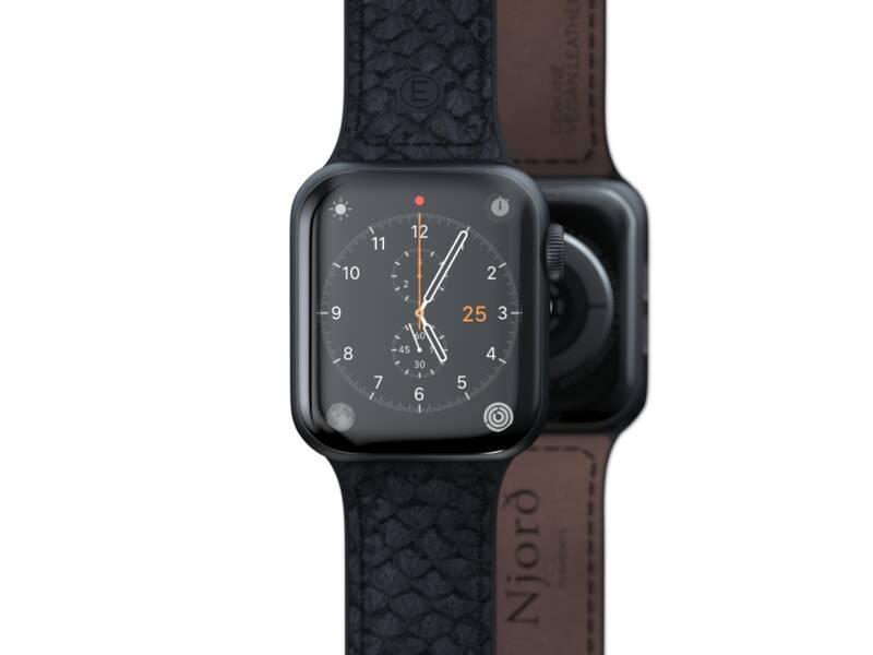 Řemínek Njord Vindur na Apple Watch 42 44 45mm šedý