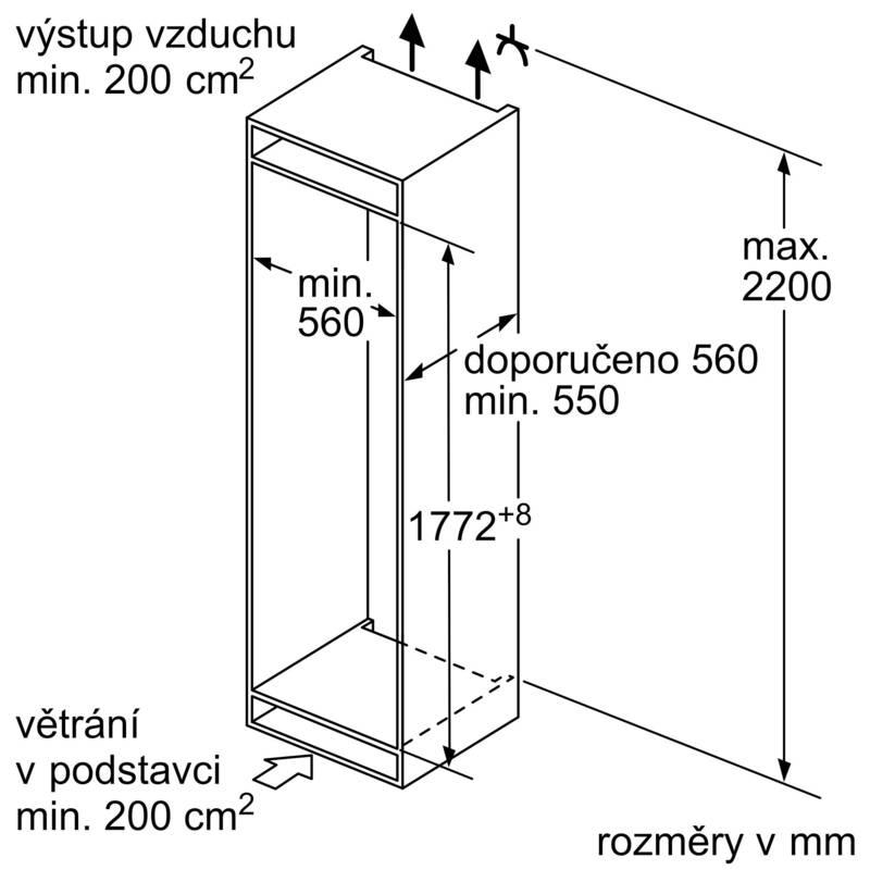 Chladnička s mrazničkou Bosch Serie 2 KIV86NSF0 bílá