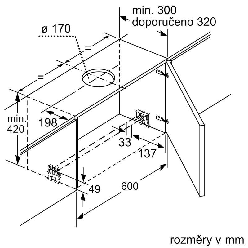 Odsavač par Siemens iQ300 LI67RB531 stříbrný