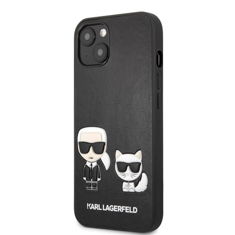 Kryt na mobil Karl Lagerfeld and Choupette Leather na Apple iPhone 13 černé, Kryt, na, mobil, Karl, Lagerfeld, Choupette, Leather, na, Apple, iPhone, 13, černé