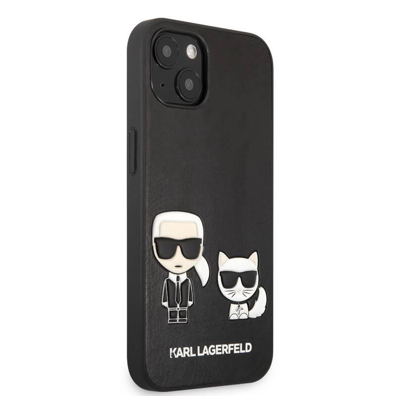 Kryt na mobil Karl Lagerfeld and Choupette Leather na Apple iPhone 13 černé, Kryt, na, mobil, Karl, Lagerfeld, Choupette, Leather, na, Apple, iPhone, 13, černé