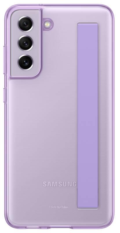 Kryt na mobil Samsung Galaxy S21 FE s poutkem fialový průhledný