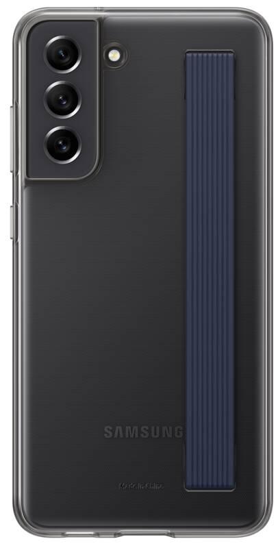 Kryt na mobil Samsung Galaxy S21 FE s poutkem šedý průhledný