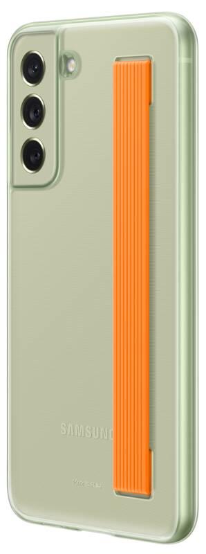 Kryt na mobil Samsung Galaxy S21 FE s poutkem zelený průhledný, Kryt, na, mobil, Samsung, Galaxy, S21, FE, s, poutkem, zelený, průhledný