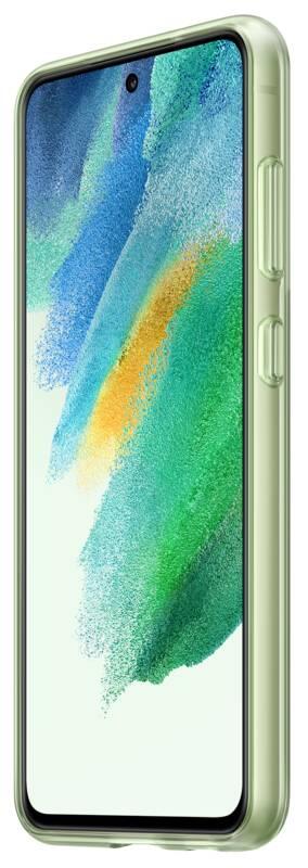Kryt na mobil Samsung Galaxy S21 FE s poutkem zelený průhledný