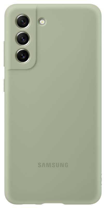Kryt na mobil Samsung Silicone Cover na Galaxy S21 FE zelený