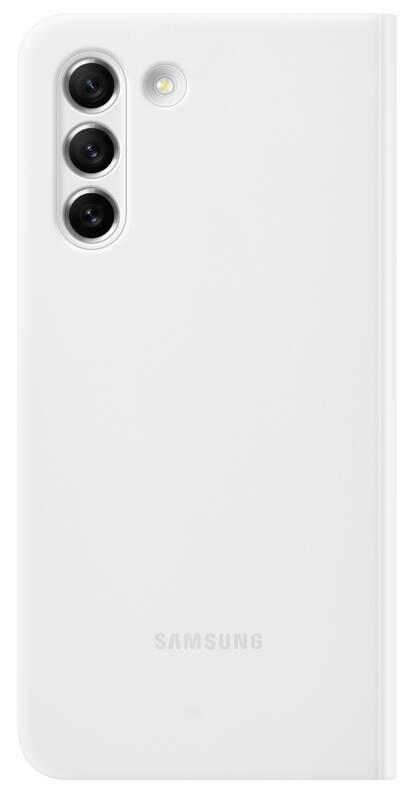 Pouzdro na mobil flipové Samsung Clear View na Galaxy S21 FE bílé