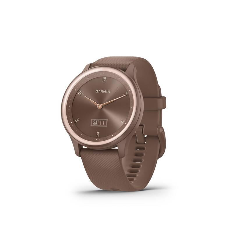 Chytré hodinky Garmin vívomove Sport - Peach Gold Cocoa Silicone Band, Chytré, hodinky, Garmin, vívomove, Sport, Peach, Gold, Cocoa, Silicone, Band