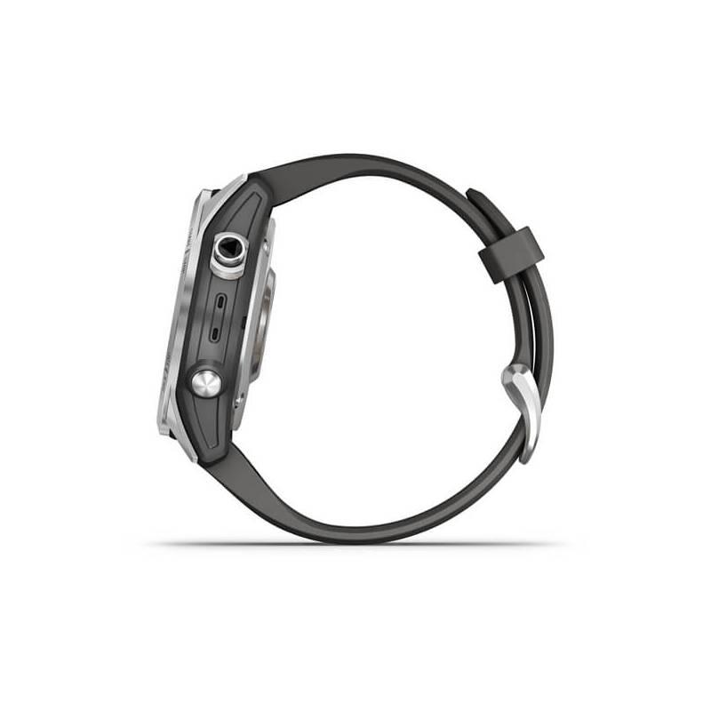 GPS hodinky Garmin fenix 7S PRO Glass - Silver Graphite Silicone Band, GPS, hodinky, Garmin, fenix, 7S, PRO, Glass, Silver, Graphite, Silicone, Band