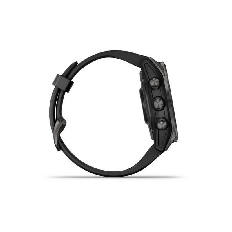 GPS hodinky Garmin fenix 7S PRO Sapphire Solar - Titan Carbon Gray Black Silicone Band, GPS, hodinky, Garmin, fenix, 7S, PRO, Sapphire, Solar, Titan, Carbon, Gray, Black, Silicone, Band