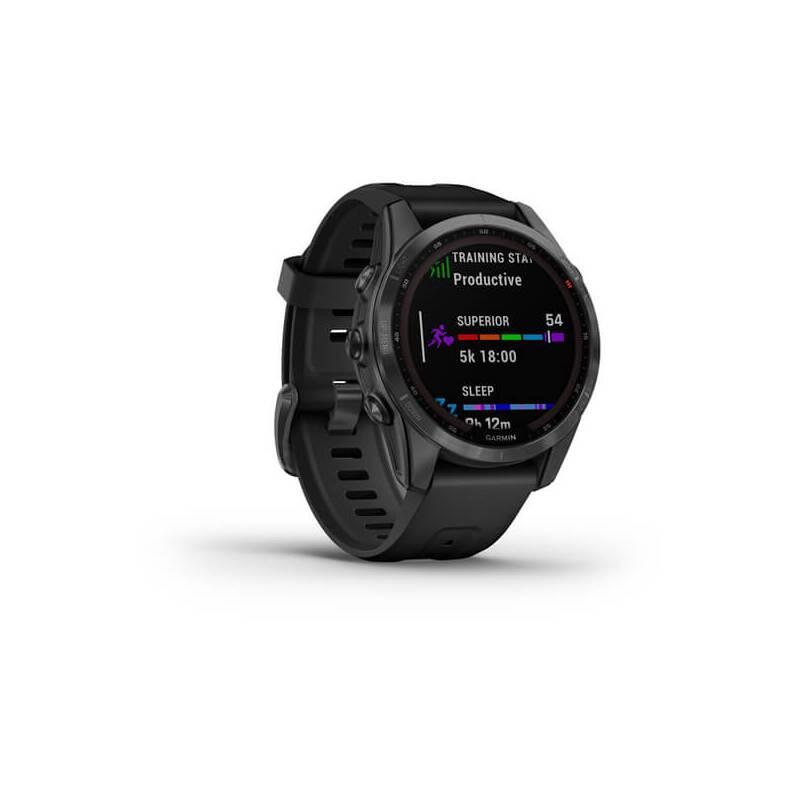 GPS hodinky Garmin fenix 7S PRO Solar - Gray Black Silicone Band, GPS, hodinky, Garmin, fenix, 7S, PRO, Solar, Gray, Black, Silicone, Band