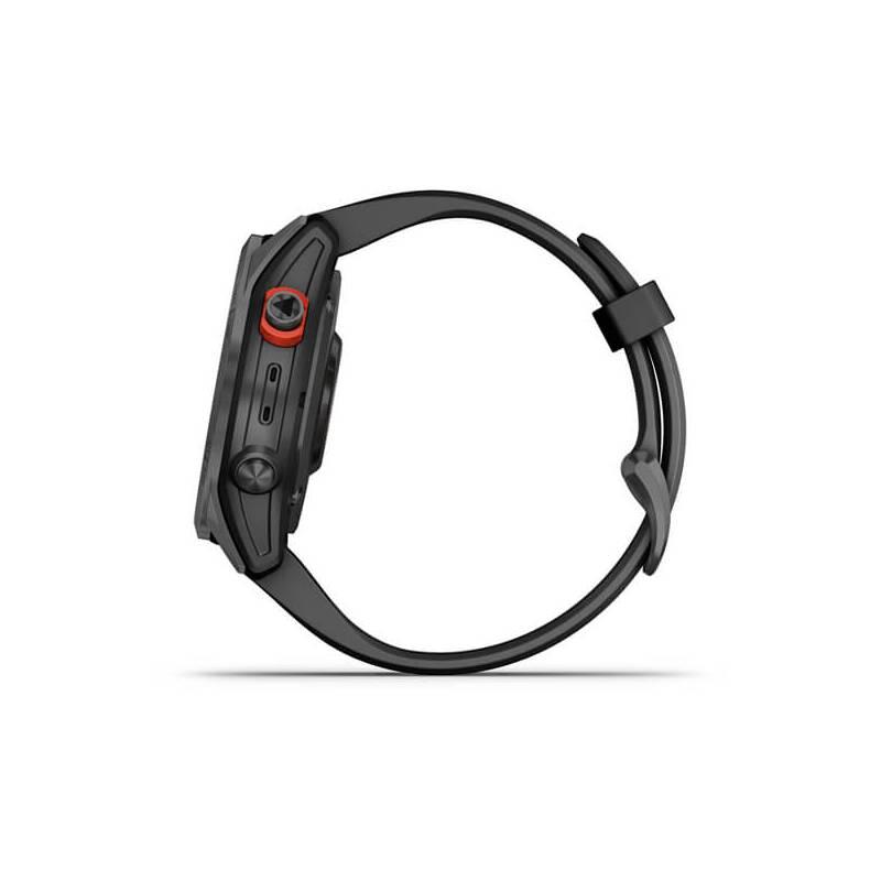 GPS hodinky Garmin fenix 7S PRO Solar - Gray Black Silicone Band