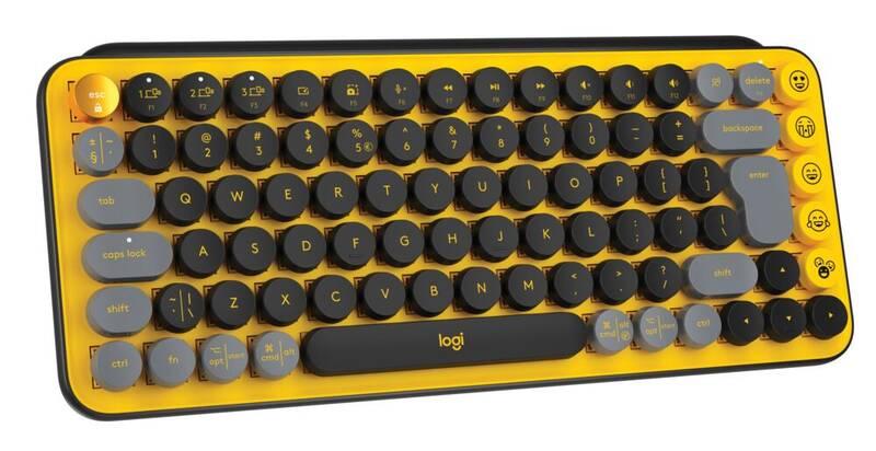 Klávesnice Logitech POP Keys US - blast yellow, Klávesnice, Logitech, POP, Keys, US, blast, yellow