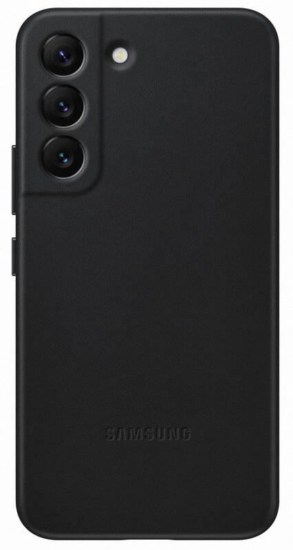 Kryt na mobil Samsung Leather Cover na Galaxy S22 černý