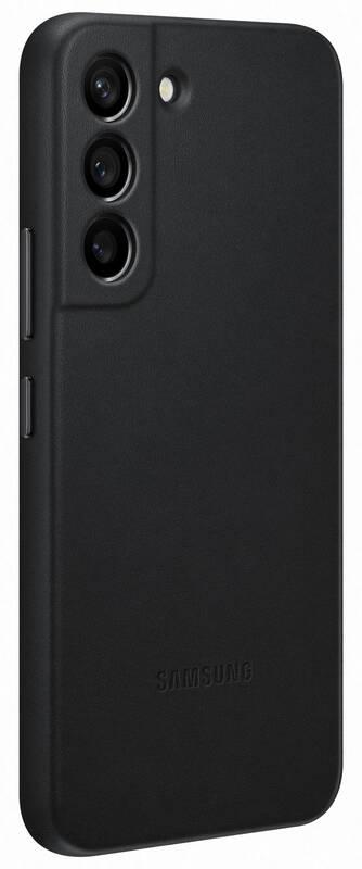 Kryt na mobil Samsung Leather Cover na Galaxy S22 černý