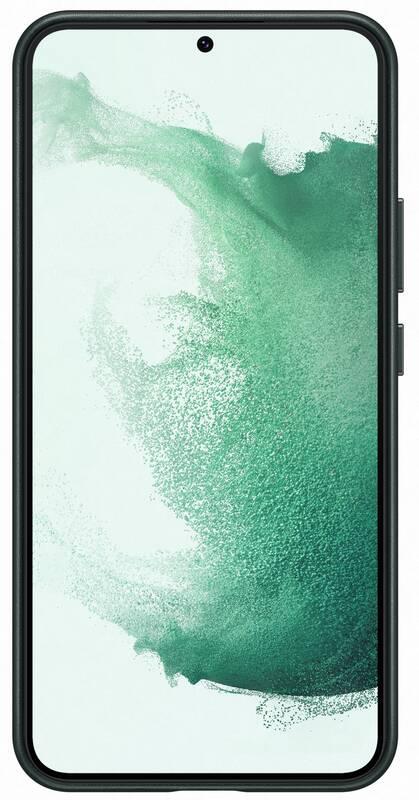 Kryt na mobil Samsung Leather Cover na Galaxy S22 zelený