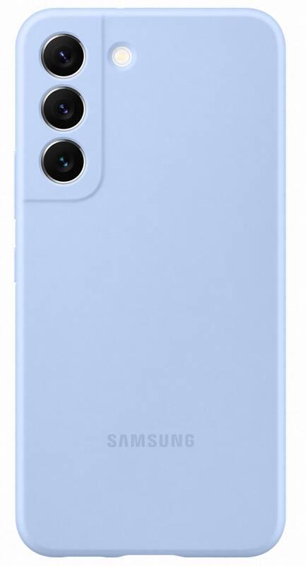 Kryt na mobil Samsung Silicone Cover na Galaxy S22 modrý
