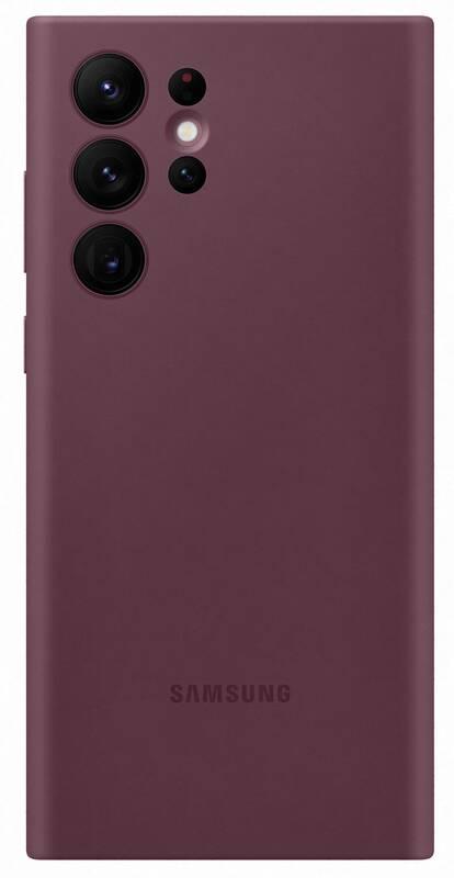 Kryt na mobil Samsung Silicone Cover na Galaxy S22 Ultra červený