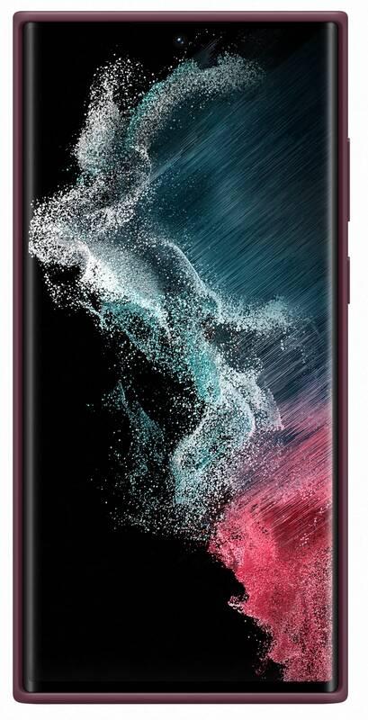 Kryt na mobil Samsung Silicone Cover na Galaxy S22 Ultra červený