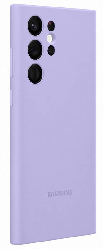 Kryt na mobil Samsung Silicone Cover na Galaxy S22 Ultra fialový