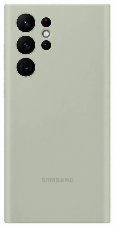 Kryt na mobil Samsung Silicone Cover na Galaxy S22 Ultra zelený