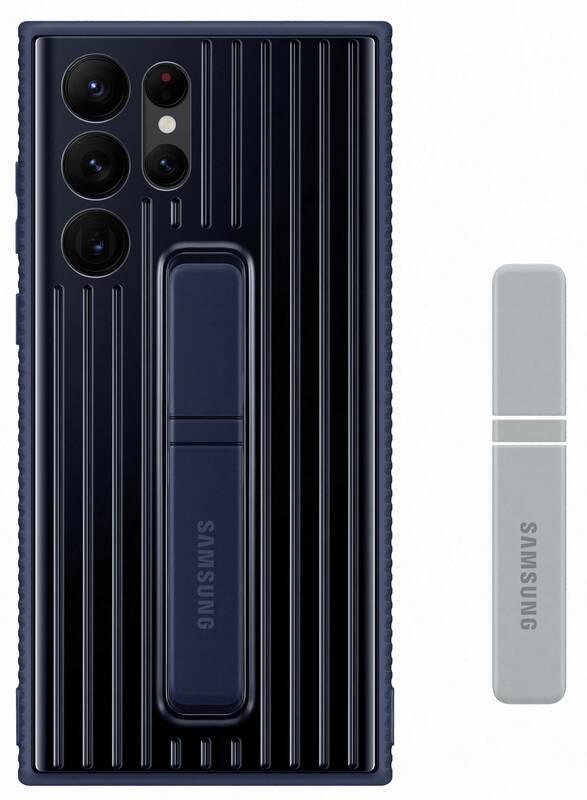 Kryt na mobil Samsung Standing Cover na Galaxy S22 Ultra modrý