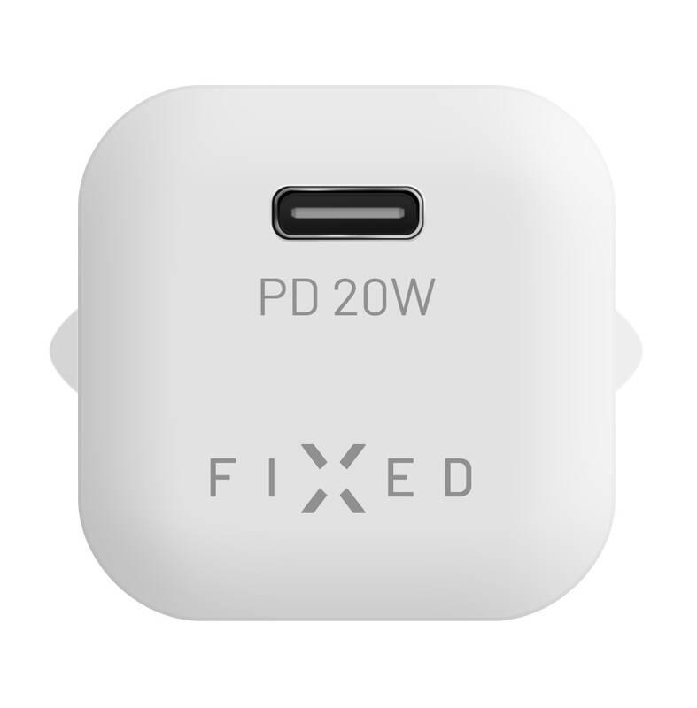 Nabíječka do sítě FIXED Mini USB-C PD 20W bílá