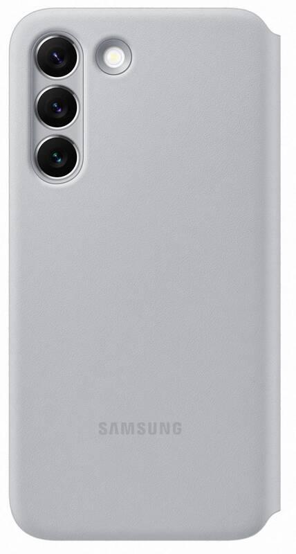 Pouzdro na mobil flipové Samsung LED View na Galaxy S22 šedé, Pouzdro, na, mobil, flipové, Samsung, LED, View, na, Galaxy, S22, šedé
