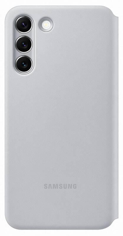 Pouzdro na mobil flipové Samsung LED View na Galaxy S22 šedé