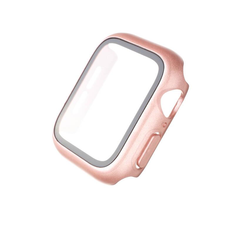 Ochranné pouzdro FIXED Pure s temperovaným sklem pro Apple Watch 40mm růžové