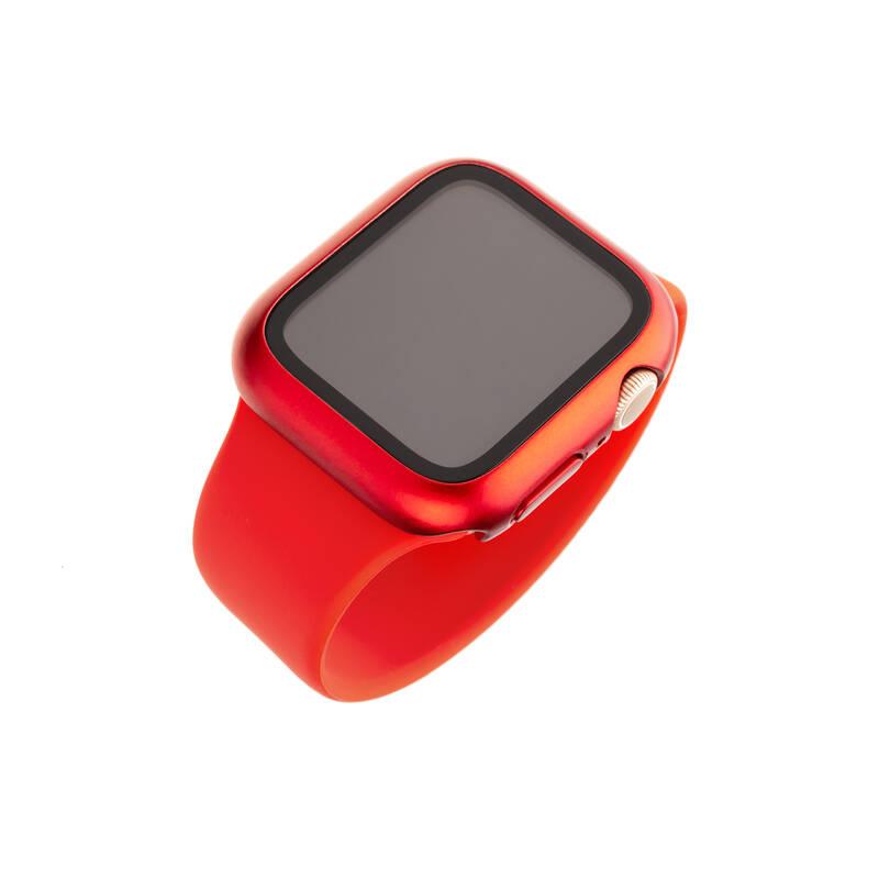 Ochranné pouzdro FIXED Pure s temperovaným sklem pro Apple Watch 44mm červené