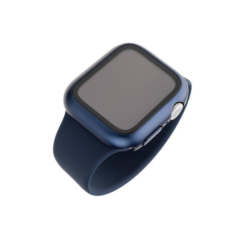 Ochranné pouzdro FIXED Pure s temperovaným sklem pro Apple Watch 44mm modré