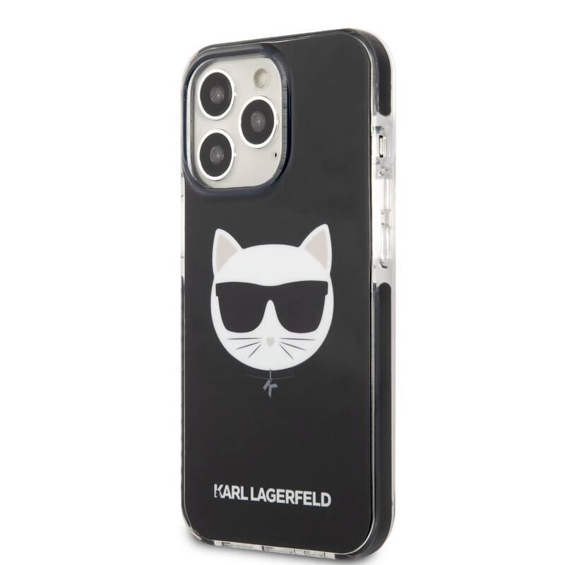 Kryt na mobil Karl Lagerfeld Choupette Head na Apple iPhone 13 Pro černý