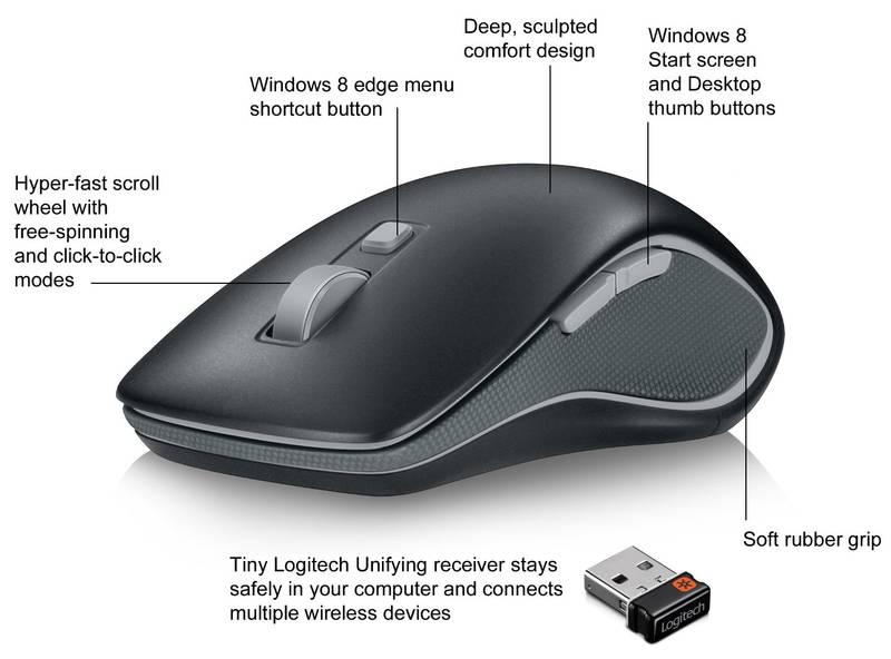 Myš Logitech Wireless Mouse M560 černá, Myš, Logitech, Wireless, Mouse, M560, černá