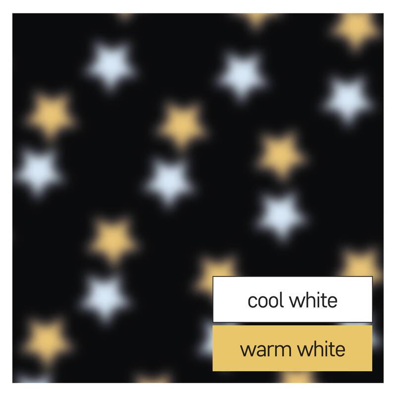 Dekorativní LED projektor EMOS hvězdičky, venkovní i vnitřní, teplá studená bílá